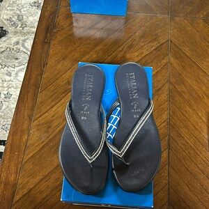 Navy 9.5 Italian Shoemakers Sandal